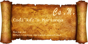 Csókás Marianna névjegykártya