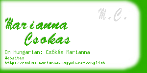 marianna csokas business card